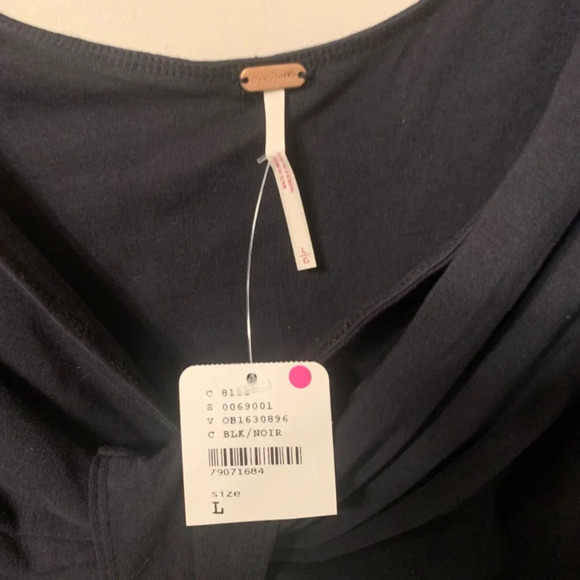 Free People Big Bow Black Tank L - Picture 5 of 8